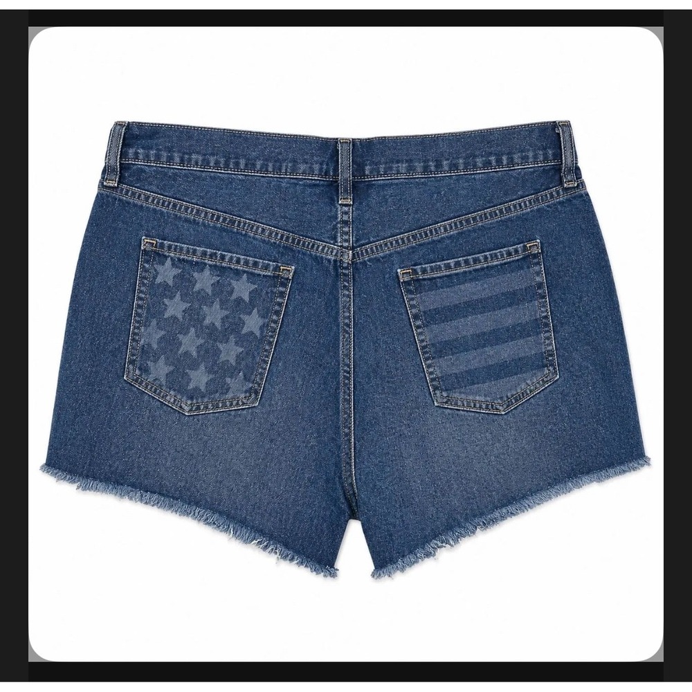 Old Navy High Rise‎ Flag Pocket Cutoff Denim Shorts Plus 26 NWT